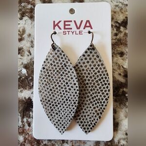 Genuine Leather Lightweight Leaf Earrings